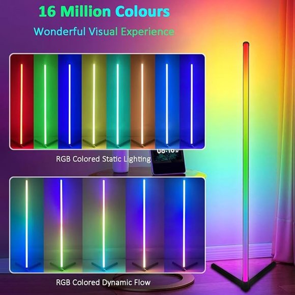 RGB Floor Lamp Color Changing Mood Lighting with App and Remote Control - Picture 4 of 5